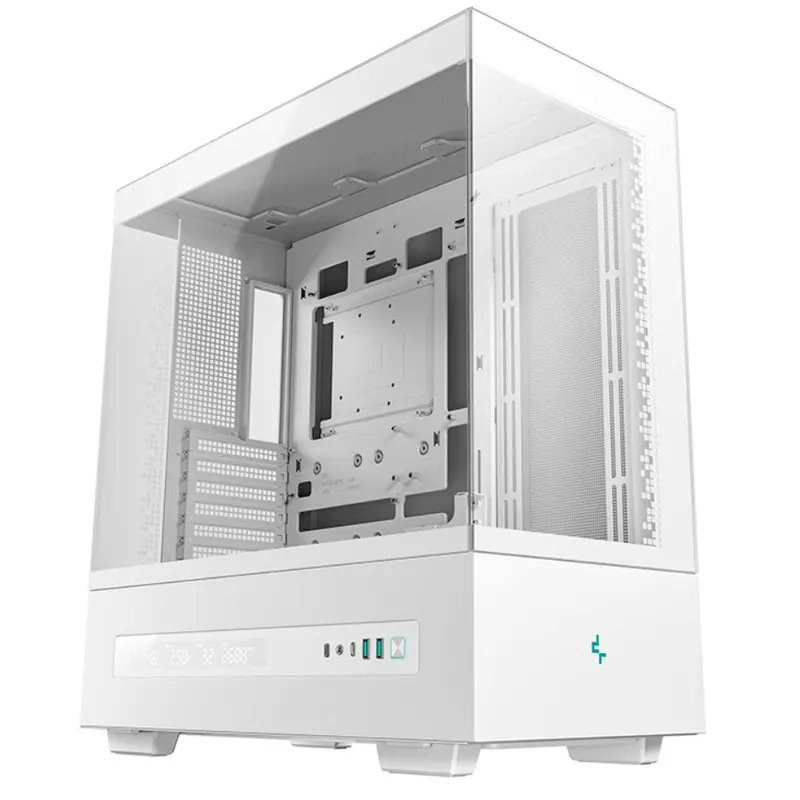 DeepCool CH690 DIGITAL WH Mid-Tower ATX Case, Panoramic Design,  Support up to 420mm Radiator, Supports Rear Connector Motherboards, USB3.02Audio/Mi