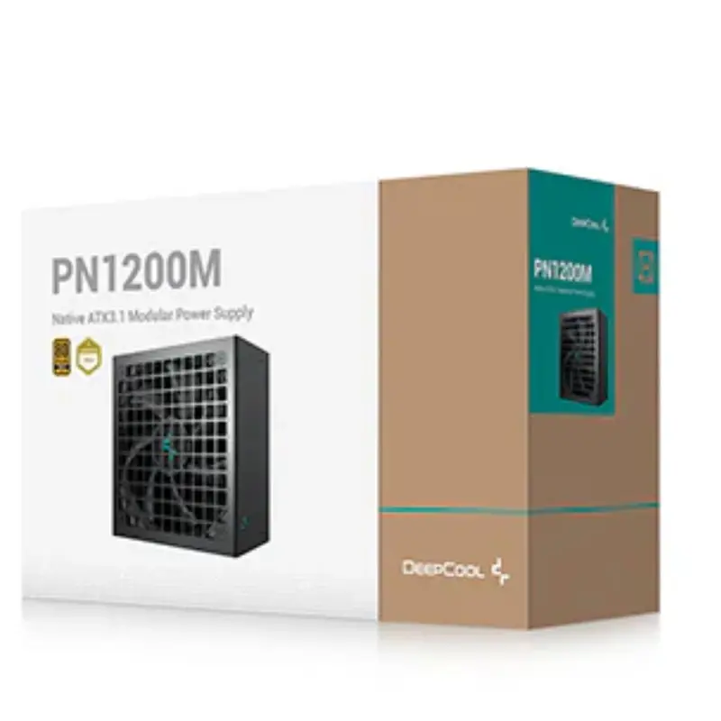 Deepcool PN1200M  Black Power Supply Unit, 135mm Fan, Japanese Bulk Capacitor, Active PFC   Half Bridge SRC LLC   DC to DC, ATX12V V3.1