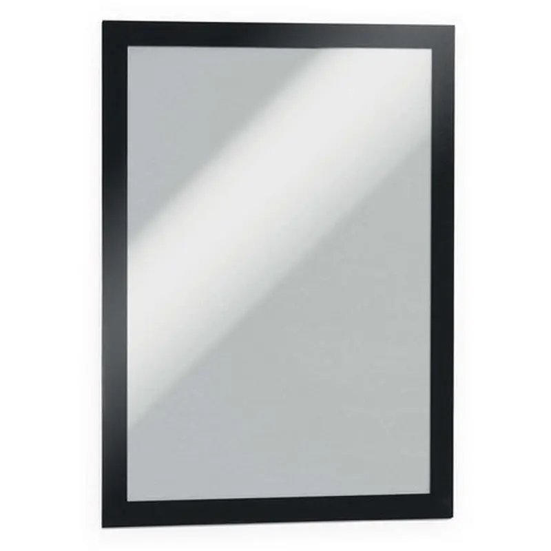 Durable Duraframe Sign Holder A4 Adhesive Back Black Pack Of 2