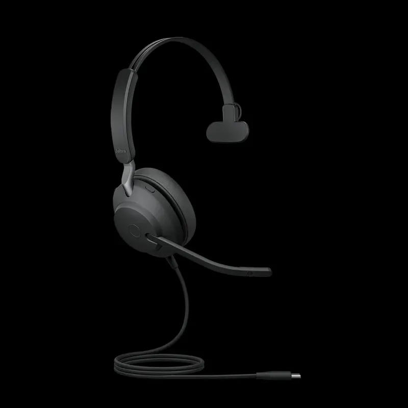 Jabra Evolve2 40 SE Wired USB-C UC Mono Headset, 360 BusyLight, Noise Isolationg Ear Cushions, 2Yr Warranty, Plug-and-play, 3-Microphone Technology