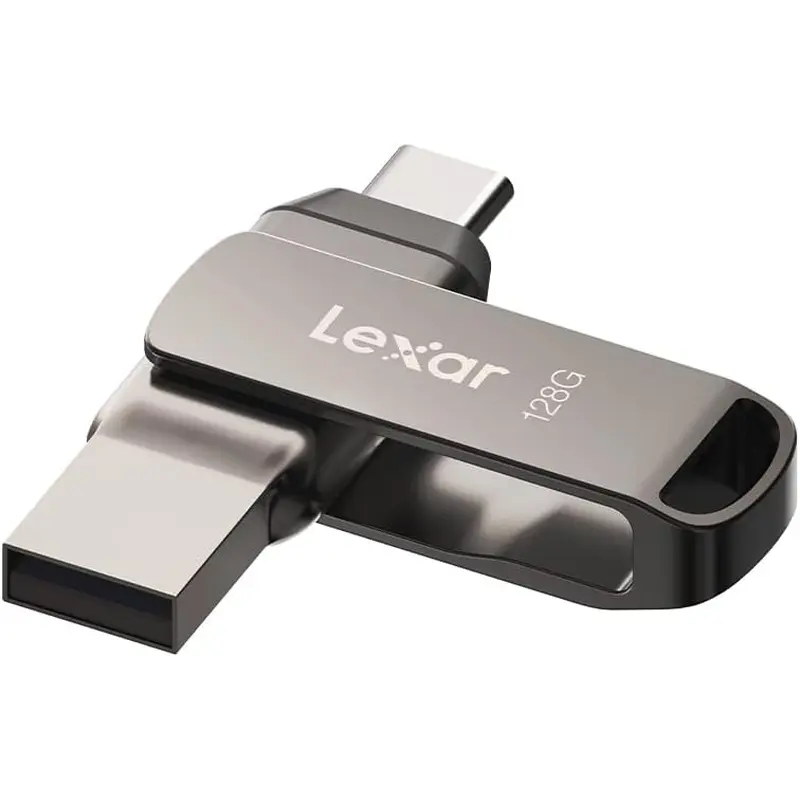 Lexar D400 32GB JumpDrive BL Titanium USB 3.1 Type-C, up to 100MB/s read transfer content between your USB Type-CTM and Type-A devices.