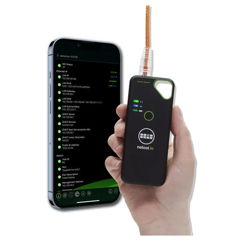 Netool Lite - Bluetooth and WiFi Connectivity, Detect Ethernet switch port info and DHCP, Test for internet access, 802.1X Authentication Testing