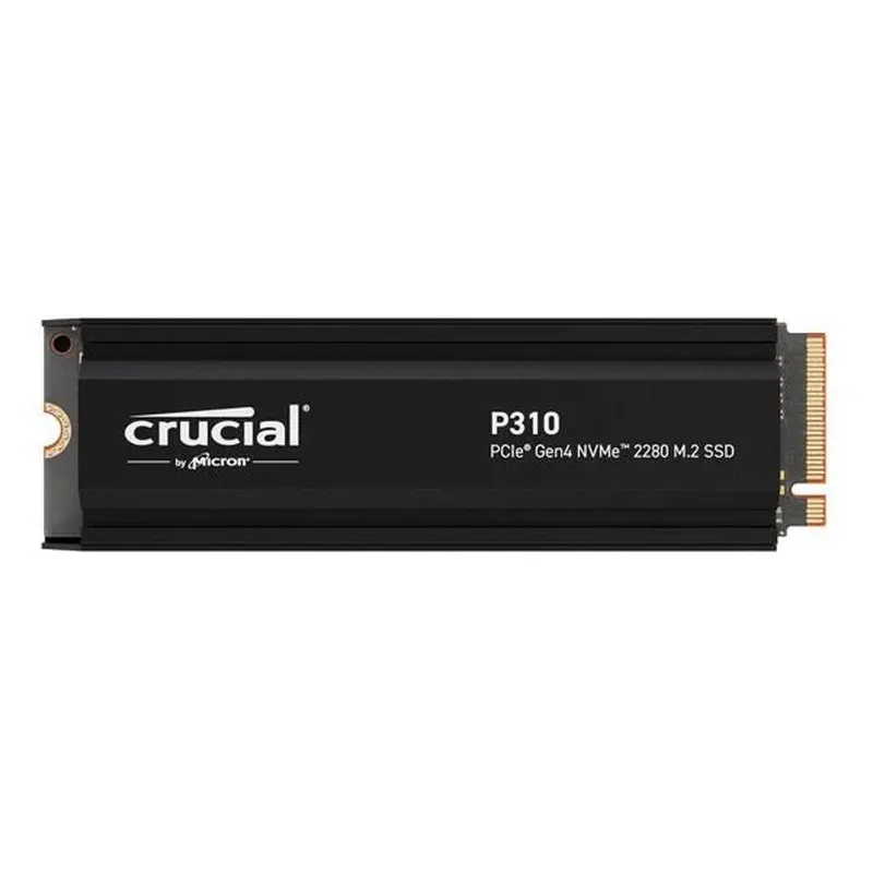 New Crucial P310 1TB Gen4 2280 NVMe SSD w Heatsink 7100/6000 MB/s R/W 220TBW 1000K/1200K IOPS 1.5M hrs MTTF Full-Drive Encryption M.2 PCIe4 5yrs
