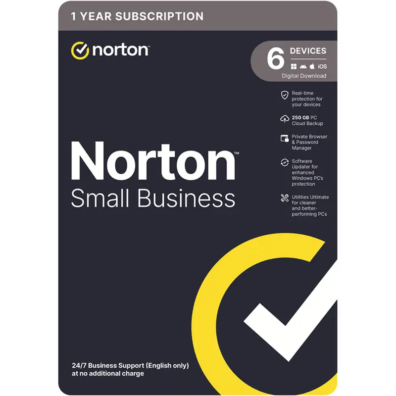 Norton Small Business 250GB AU 1 User 6 Devices, 12 Months, Digital Key via Email (Available on Leader Cloud)