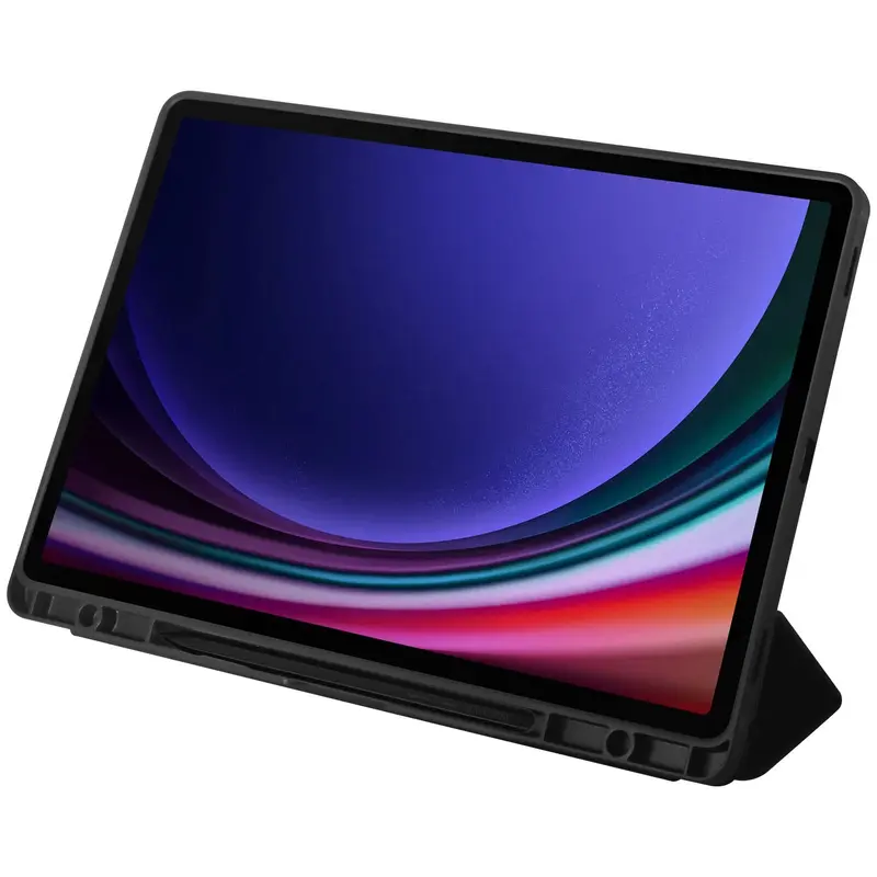 OtterBox React Folio Samsung Galaxy Tab S10 / Tab S9  (12.4') Case Black - (77-95124), DROP  Military Standard, Pencil Holder, 7 Years Warranty