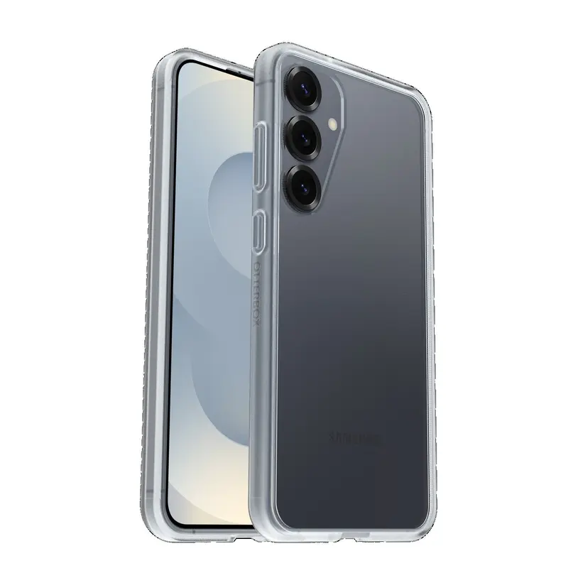 OtterBox React Samsung Galaxy S25 5G (6.2') Case Clear - (77-97378), DROP  Military Standard, Antimicrobial, Hard Case, Soft Grip, 7 Years Warranty