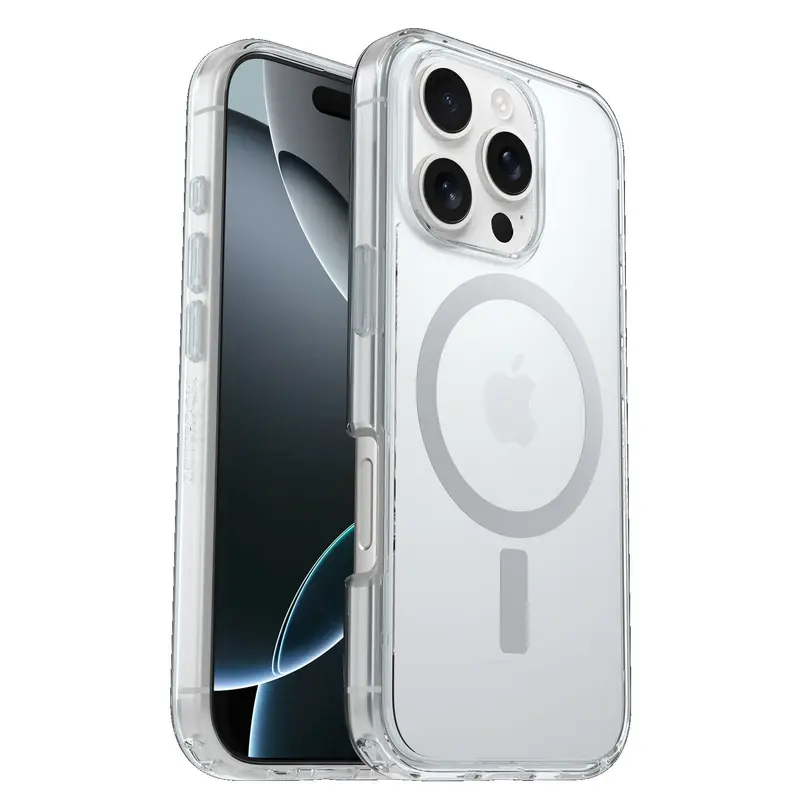 OtterBox Symmetry Clear MagSafe Apple iPhone 16 Pro Max (6.9') Case Clear - (77-96417), Antimicrobial, DROP  3X Military Standard, 7 Years Warranty
