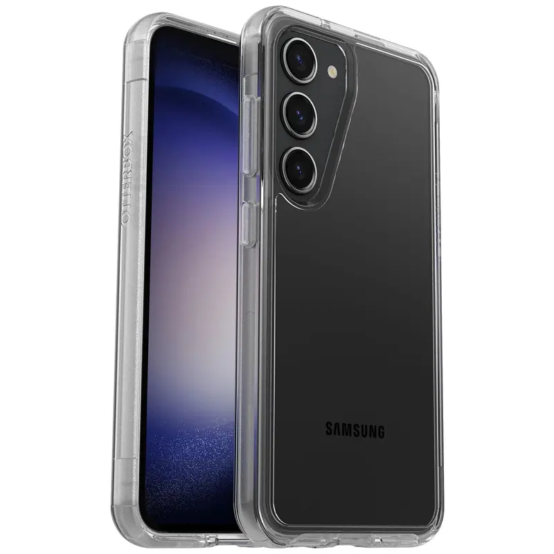 OtterBox Symmetry Clear Samsung Galaxy S23 5G (6.1') Case Clear - (77-91213), Antimicrobial, DROP  3X Military Standard, Ultra-Sleek, 7 Years Warranty