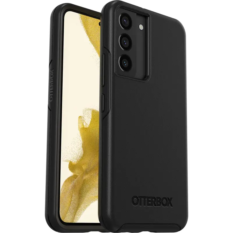 OtterBox Symmetry Samsung Galaxy S22 5G (6.1') Case Black - (77-86426), Antimicrobial, DROP  3X Military Standard, Raised Edges, 7 Years Warranty