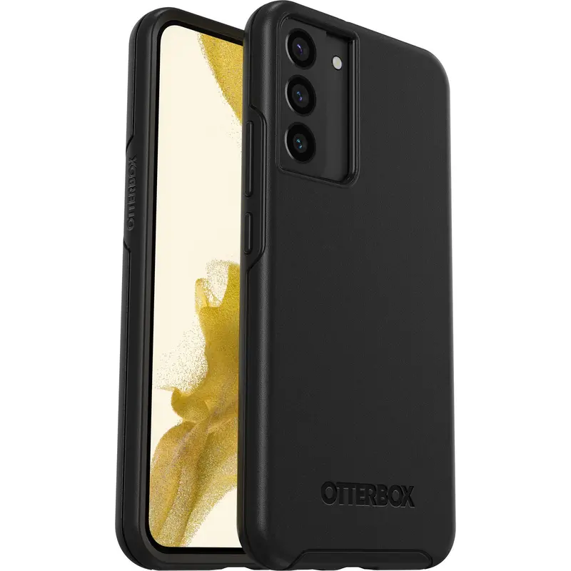 OtterBox Symmetry Samsung Galaxy S22  5G (6.6') Case Black - (77-86432), Antimicrobial, DROP  3X Military Standard, Raised Edges, 7 Years Warranty