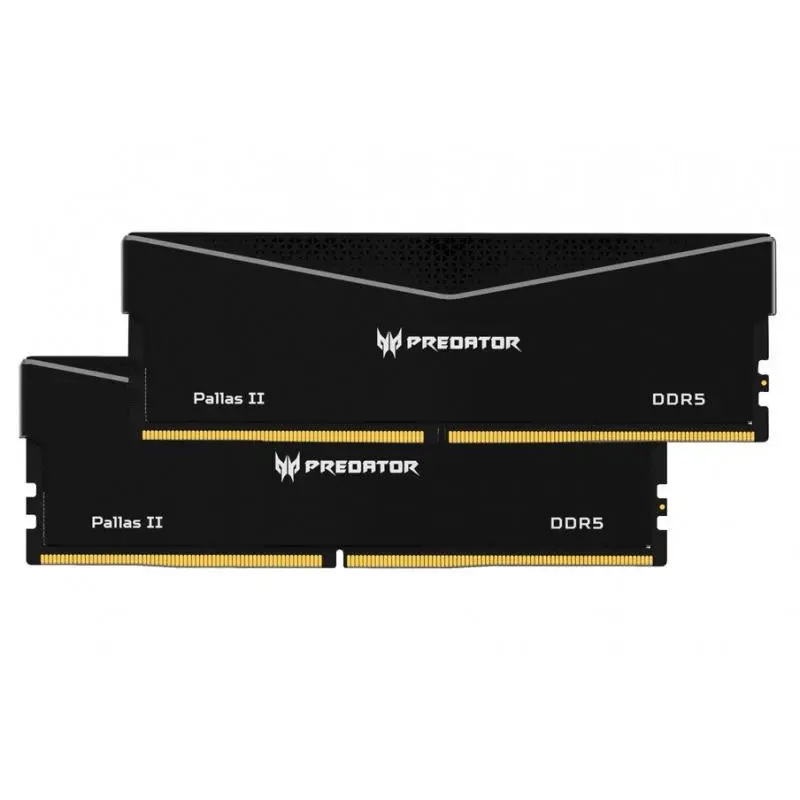 PREDATOR PALLASII DDR5 32GB Black 16GBx2 6000Mhz 1R8 CL30 Black Supports Intel XMP 3.0 and AMD EXPO CL30-38-38-76 1.35 V
