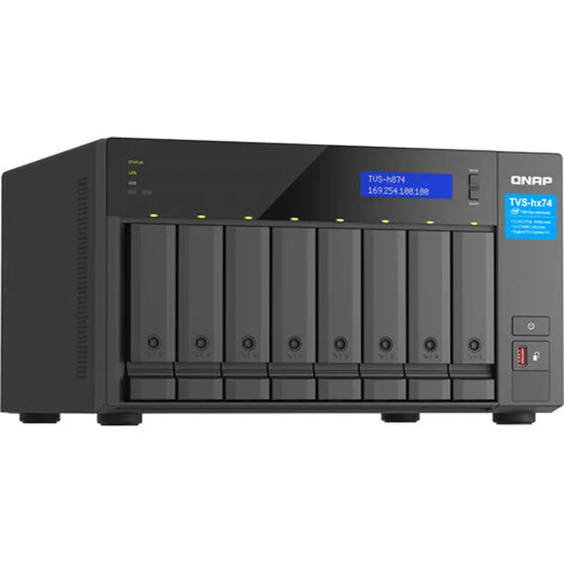 QNAP TVS-h874-i5-32G 8-bay QuTS hero NAS, Intel i5 -3 (2 x USB-A   1 x USB-C) -3 Years Warranty