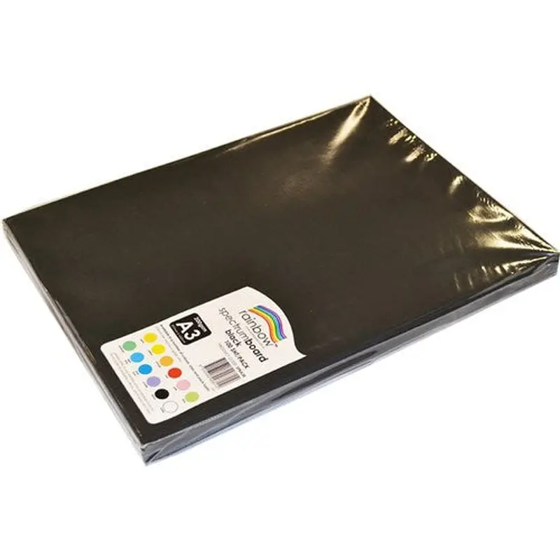 Rainbow Spectrum Board A3 220 gsm Black 100 Sheets