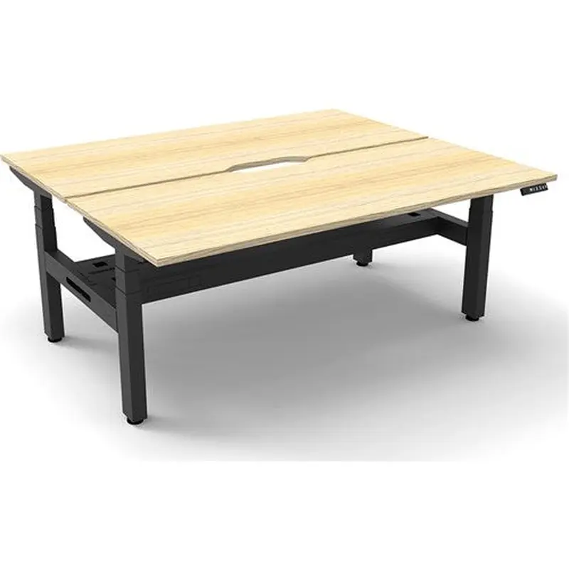 Rapidline Boost  Back To Back Workstation   Cable Tray 2 Person 1800mmW Oak/Black