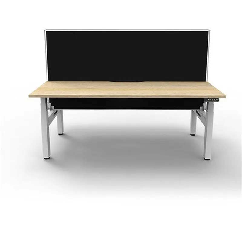 Rapidline Boost  Back To Back Workstation   Screen 2 Person 1500mmW Oak/White