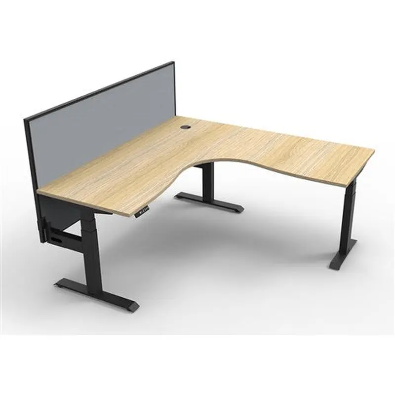 Rapidline Boost  Corner Workstation   Screen 1500/1500mmW Oak/Black