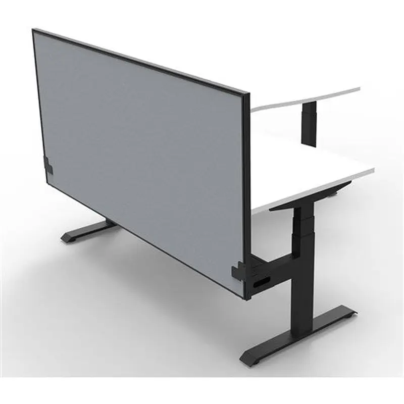 Rapidline Boost  Corner Workstation   Screen   Cable Tray 1800/1500mmW White/Black