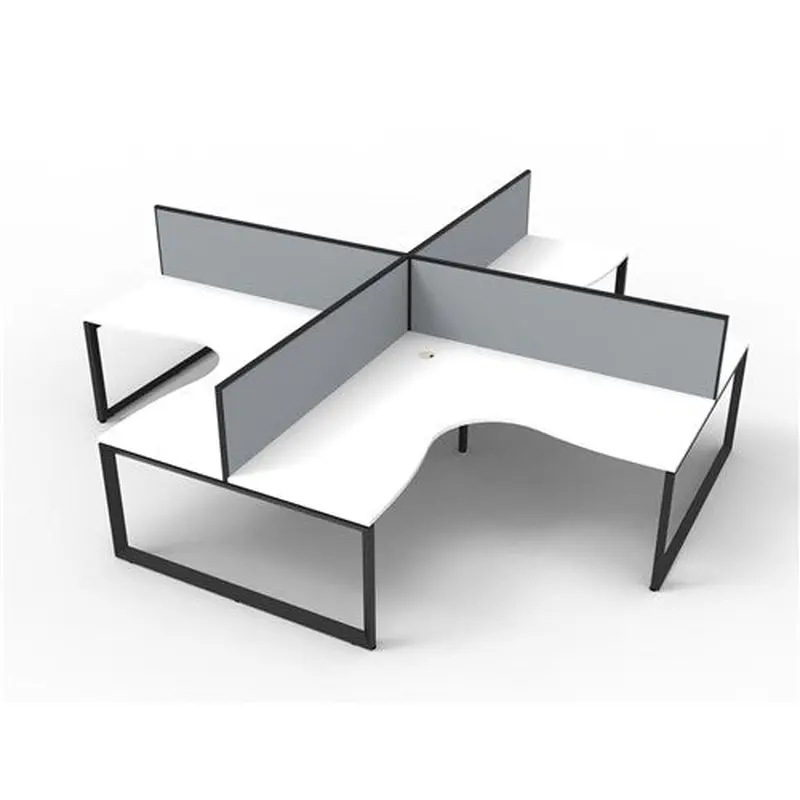 Rapidline Deluxe Infinity Corner Workstation Loop Leg   Screen 3630/3630mmW White/Blk