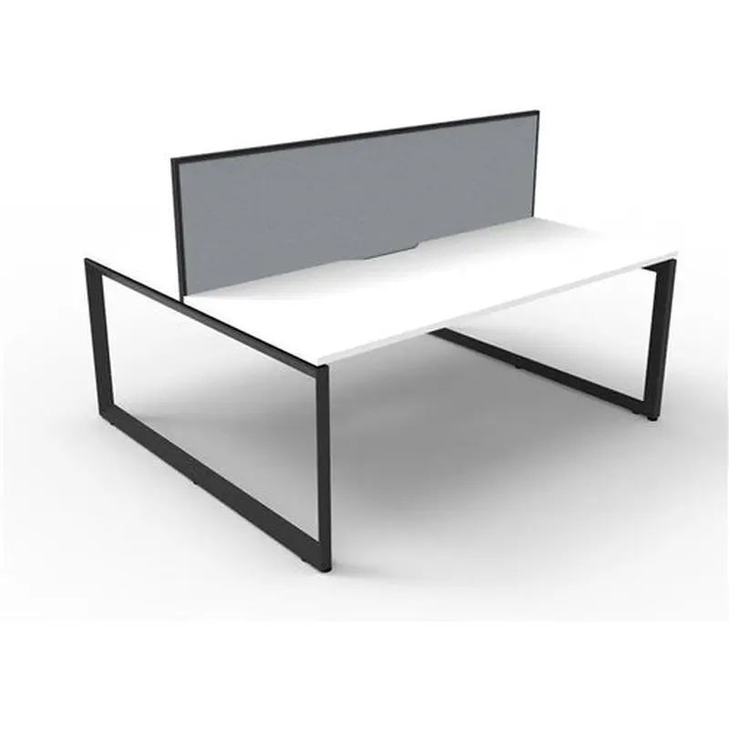 Rapidline Deluxe Infinity Desk Loop Leg Double Sided   Screen 2 Person 1800mmW White/Black