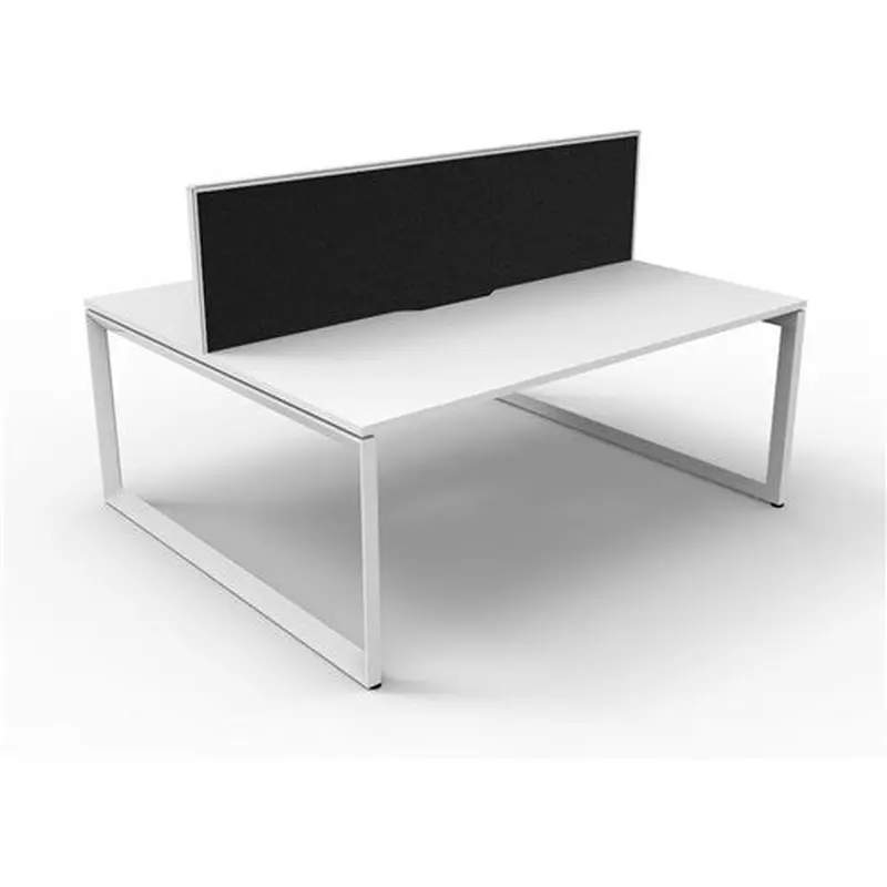 Rapidline Deluxe Infinity Desk Loop Leg Double Sided   Screen 2 Person 1800mmW White/White
