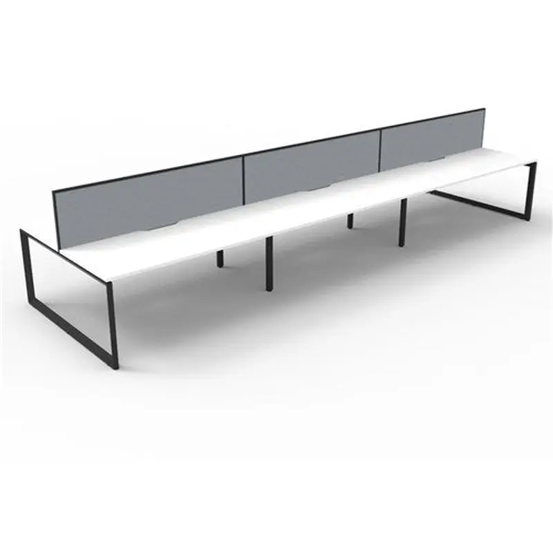 Rapidline Deluxe Infinity Desk Loop Leg Double Sided   Screen 6 Person 5400mmW White/Black
