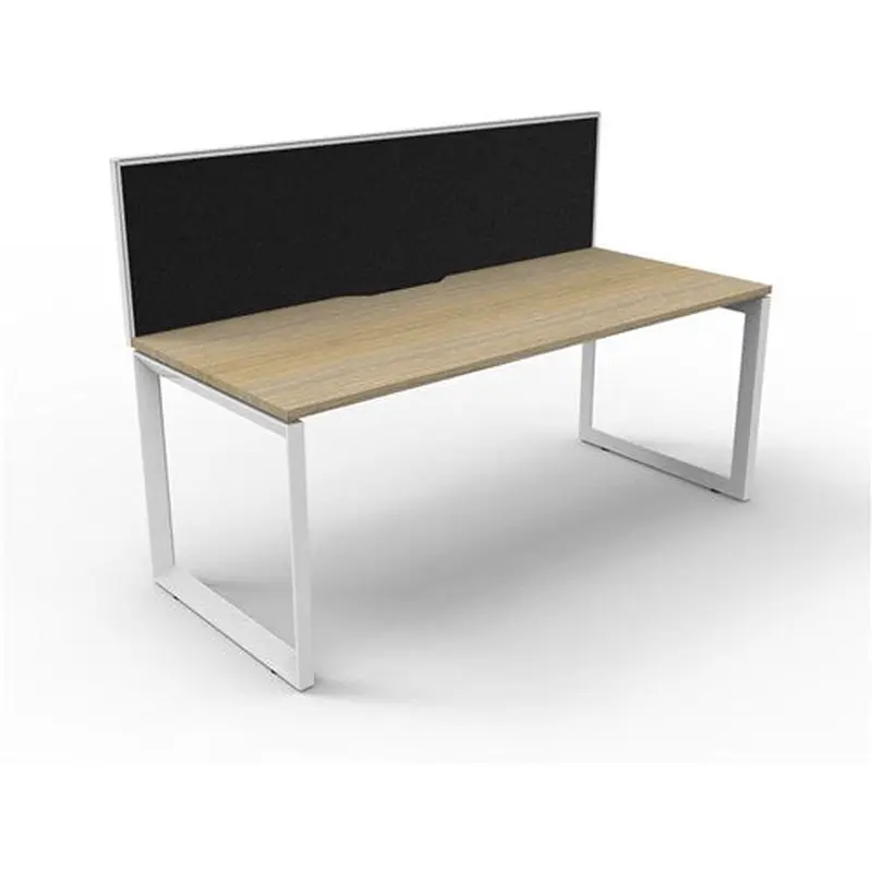 Rapidline Deluxe Infinity Desk Loop Leg Single Sided   Screen 1200Wx750Dx1200mmH Oak/White