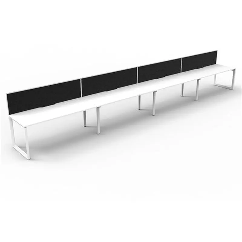 Rapidline Deluxe Infinity Desk Loop Leg Single Sided   Screen 4 Person 7200mmW White/White
