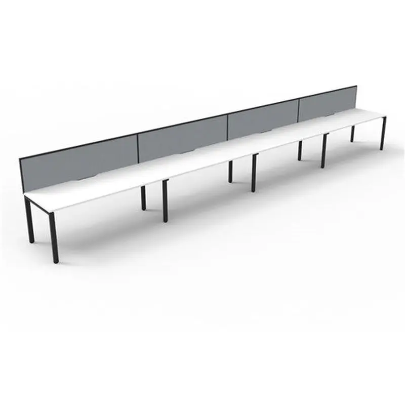 Rapidline Deluxe Infinity Desk Profile Leg One Sided   Screen 4 Person 4800mmW White/Black