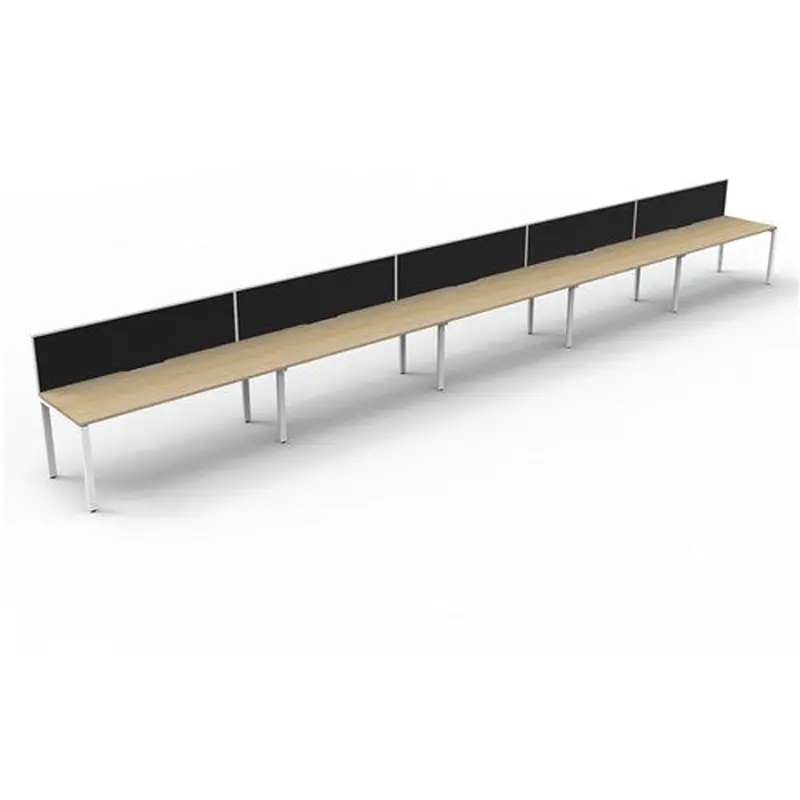 Rapidline Deluxe Infinity Desk Profile Leg One Sided   Screen 5 Person 9000mmW Oak/White