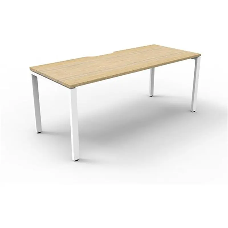 Rapidline Deluxe Infinity Desk Profile Leg Single Sided 1800W x 750D x 730mmH Oak/White