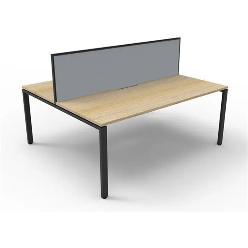 Rapidline Deluxe Infinity Desk Profile Leg Two Sided   Screen 2 Person 1200mmW Oak/Black