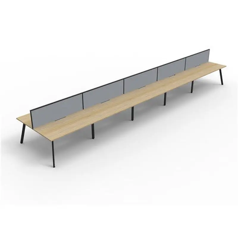Rapidline Eternity Workstation Double Sided 10 Person Screen 9000Wx1530Dx1200mmH Oak/Black