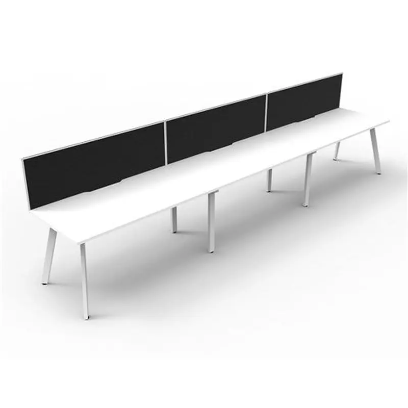 Rapidline Eternity Workstation Single Sided 3 Person   Screen 3600Wx750Dx1200mmH White/White