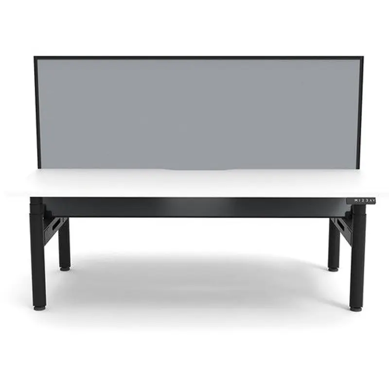 Rapidline Halo  Back to Back Workstation   Screen 2 Person 1200mmW White/Black
