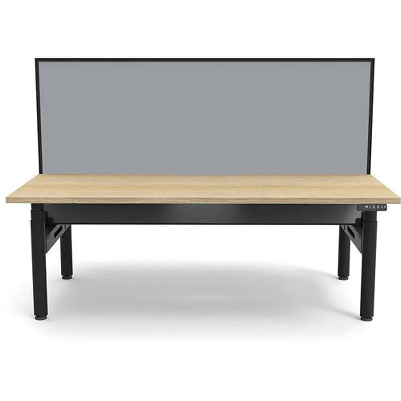 Rapidline Halo  Back to Back Workstation   Screen 2 Person 1800mmW Oak/Black