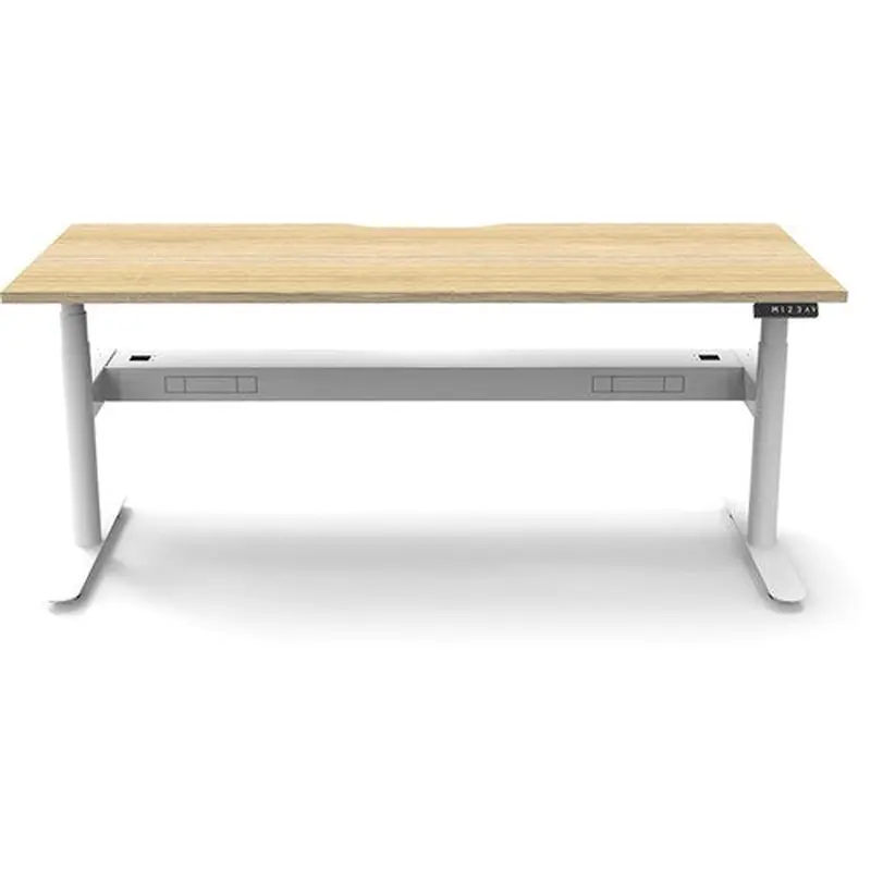 Rapidline Halo  Single Sided Workstation   Cable Tray 1200W x 750D x 1270mmH Oak/White