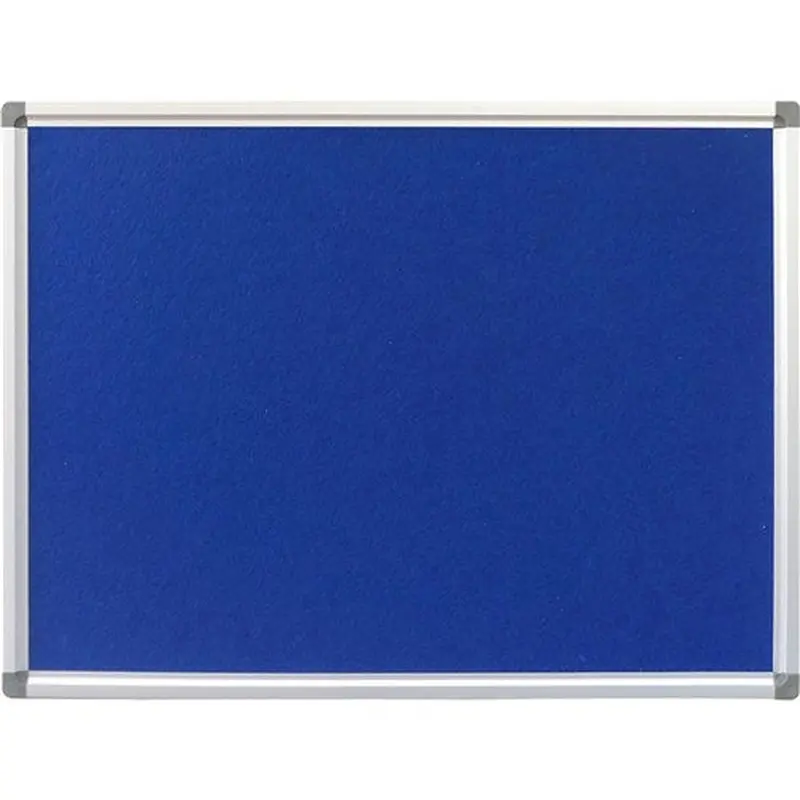 Rapidline Pinboard 1800W x 15D x 1200mmH Blue Felt Aluminium Frame