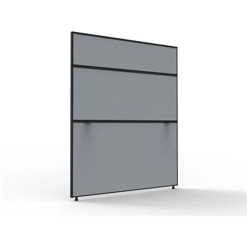 Rapidline SHUSH30  Screen 1200W x 30D x 1500mmH Black Frame Grey Pinnable Fabric