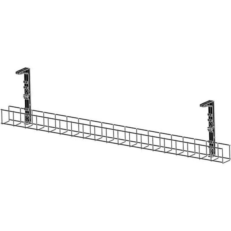 Rapidline Single Tier Cable Basket Kit 650mm 2GPO 1.5m Interconnecting Lead Black