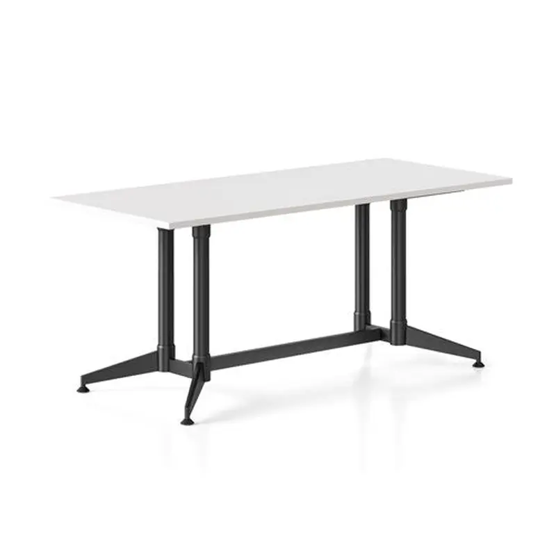 Rapidline Typhoon Meeting Table 1800W x 750D x 750mmH White Top All Black Frame