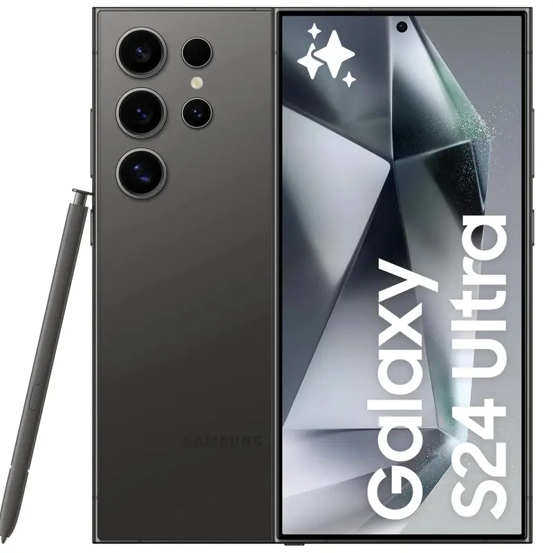 Samsung Galaxy S24 Ultra 5G 256GB - Titanium Black*AU STOCK*,6.8',Quad HD ,120Hz,12GB/256GB,200MP/12MP,S Pen,Single   eSIM,5000mAh,2 Years Warranty