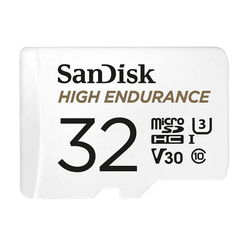SanDisk High Endurance 32GB microSD 100MB/s 40MB/s 2.5K hrs 4K UHD C10 U3 V30 -40C to 85C Heat Freeze Shock Temp Water X-ray Proof SD Adapter >16GB