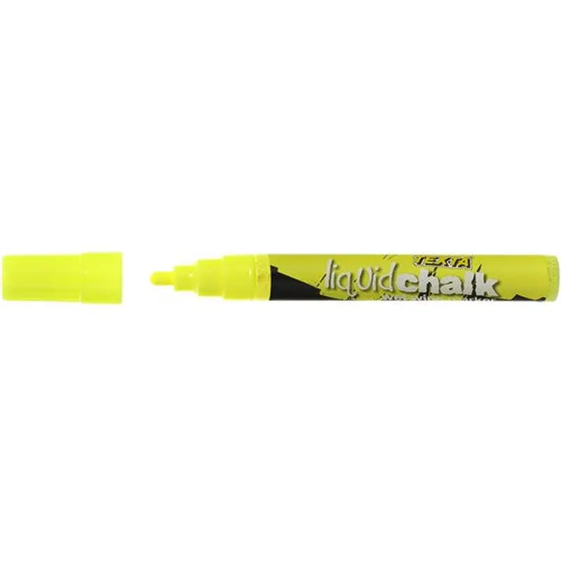 Texta Liquid Chalk Marker Wet Wipe Bullet 4.5mm Yellow