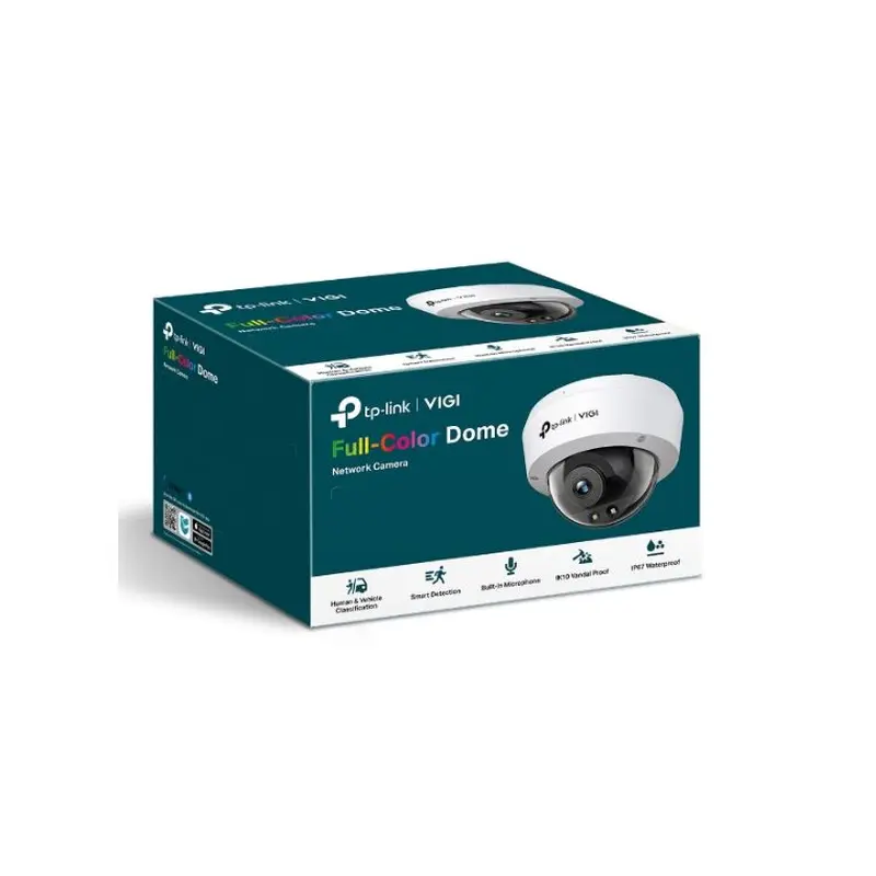 TP-Link VIGI 4MP C240(4mm) Full-Color Dome Network Camera, 4mm Lens, Smart Detection, 3YW