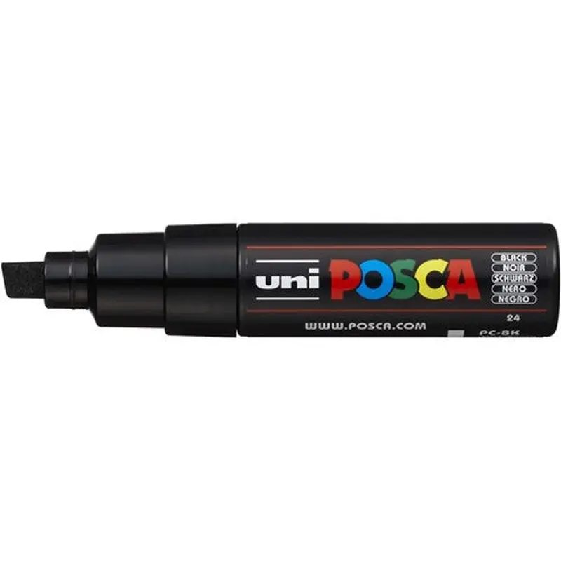 Uni Posca Paint Marker PC-8K Broad 8mm Chisel Tip Black