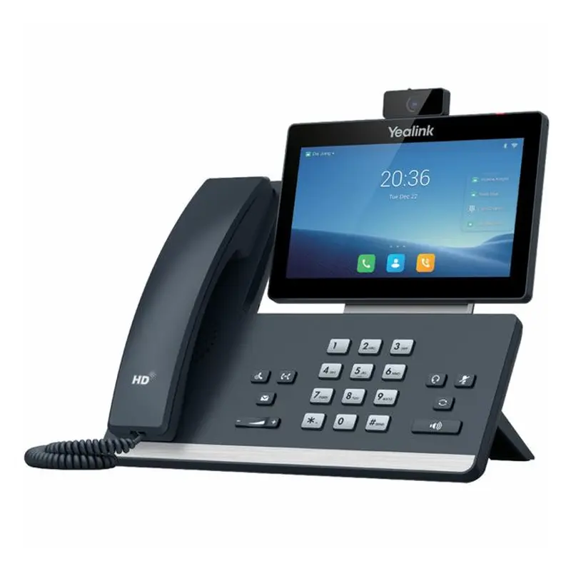 Yealink T58W-C 16 Line IP HD Android Phone with HD Camera, 7' colour touch screen, HD voice, Dual Gig Ports, Built-in Bluetooth& Wifi, USB 2.0
