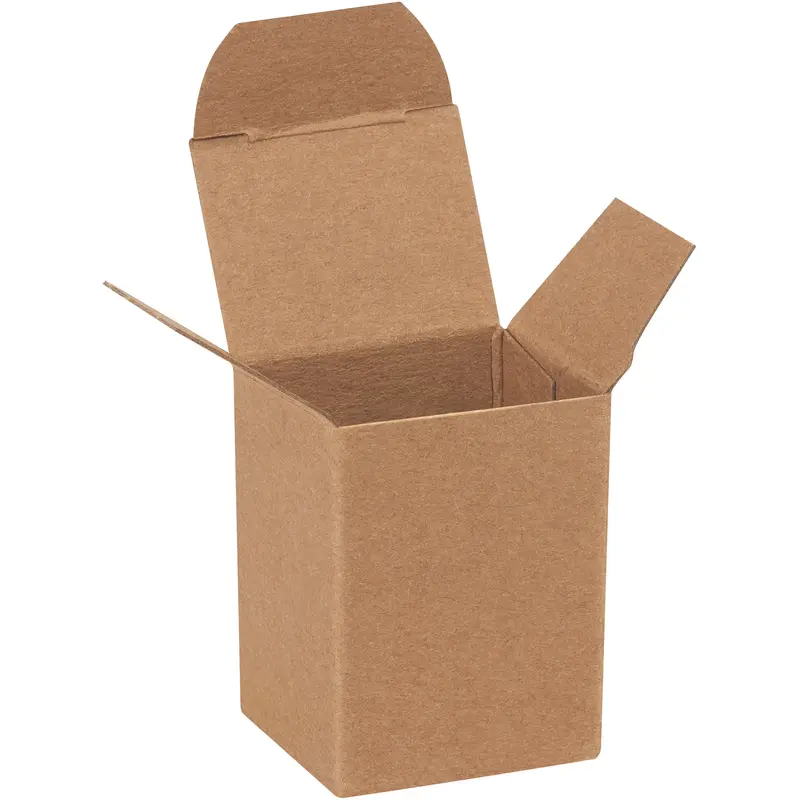 1 1/2 x 1 1/4 x 2" Kraft Reverse Tuck Folding Cartons (RT2SC) Case Of 1000