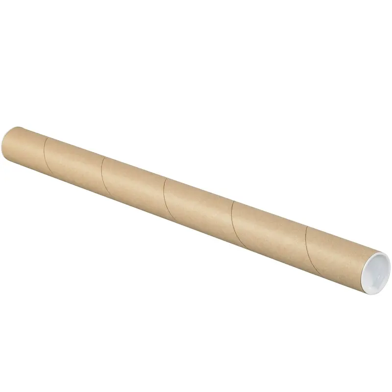 1 1/2 x 24" Kraft Tubes with Caps (P1524K) Case Of 50