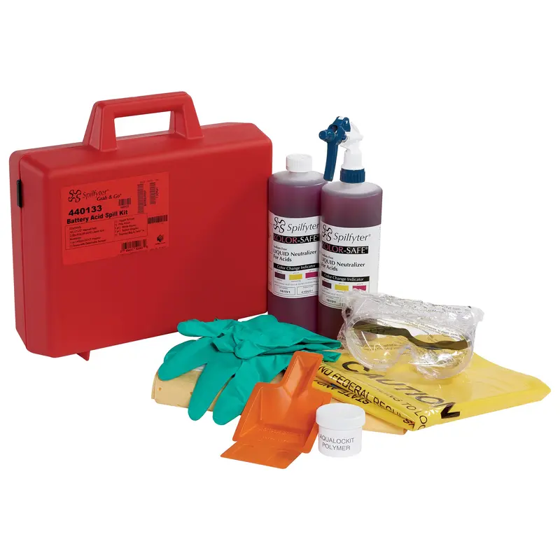 1 Gallon Battery Acid Spill Kit in Plastic Case (SPLKIT200) Each