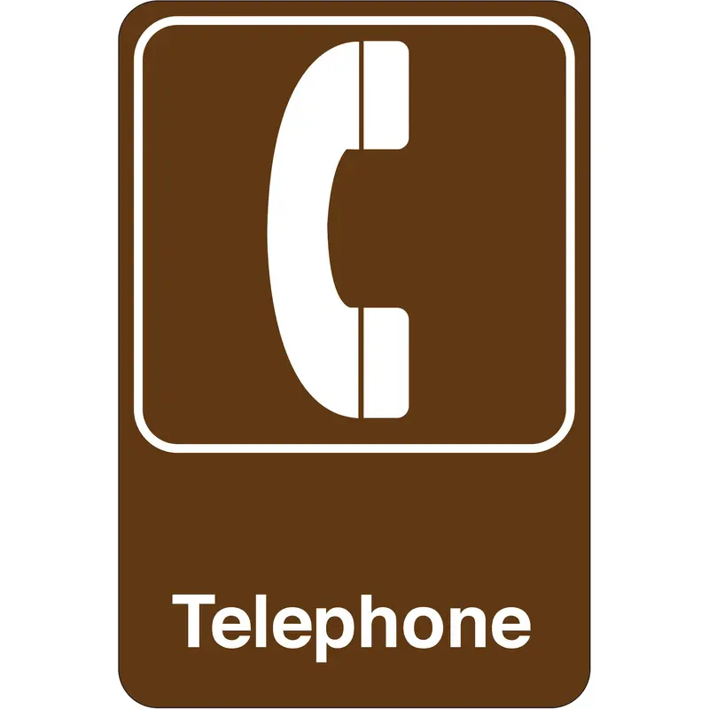 "Telephone" 9 x 6" Facility Sign (SN409) Each